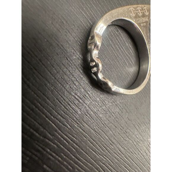 HOORSENBUHS 18K Solid White Gold Double Knuckle Ring 10 Gr - Picture 3 of 8